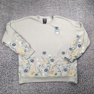 My Neighbor Totoro Sweater Adult Medium Green Embroidered Studio Ghibli Pullover